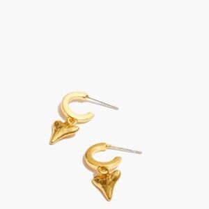 Madewell Shark Tooth Huggie Hoop Earrings
